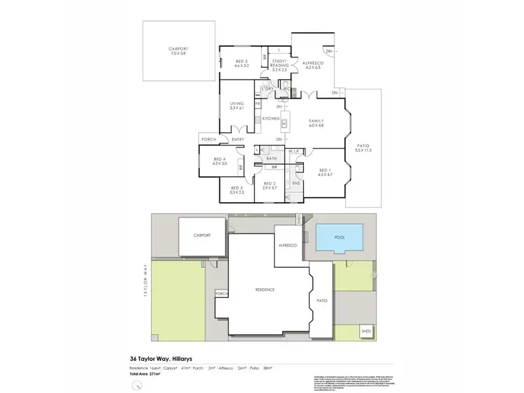 Floorplan of Homely house listing, 36 Taylor Way, Hillarys WA 6025