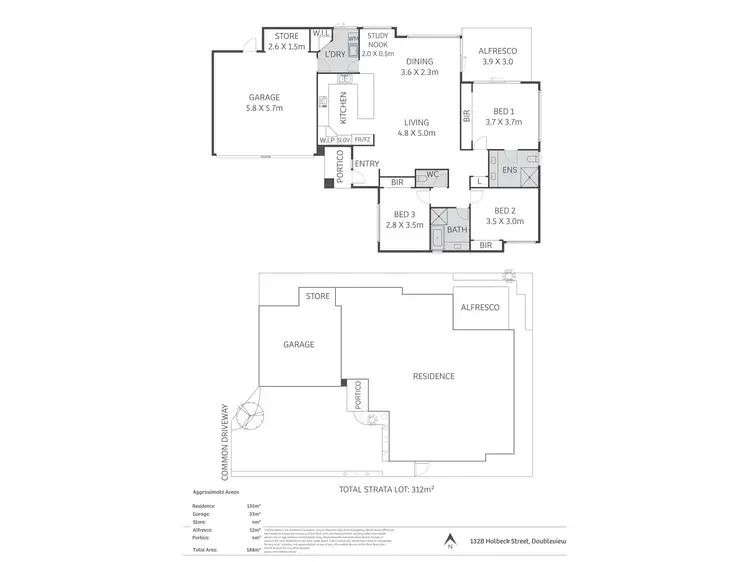 Floorplan of Homely house listing, 132B Holbeck Street, Doubleview WA 6018