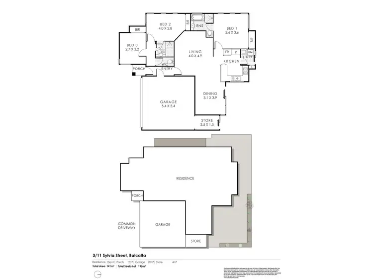 Floorplan of Homely unit listing, 3/11 Sylvia Street, Balcatta WA 6021