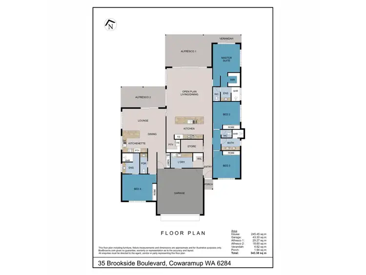 Floorplan of Homely house listing, 35 Brookside Boulevard, Cowaramup WA 6284