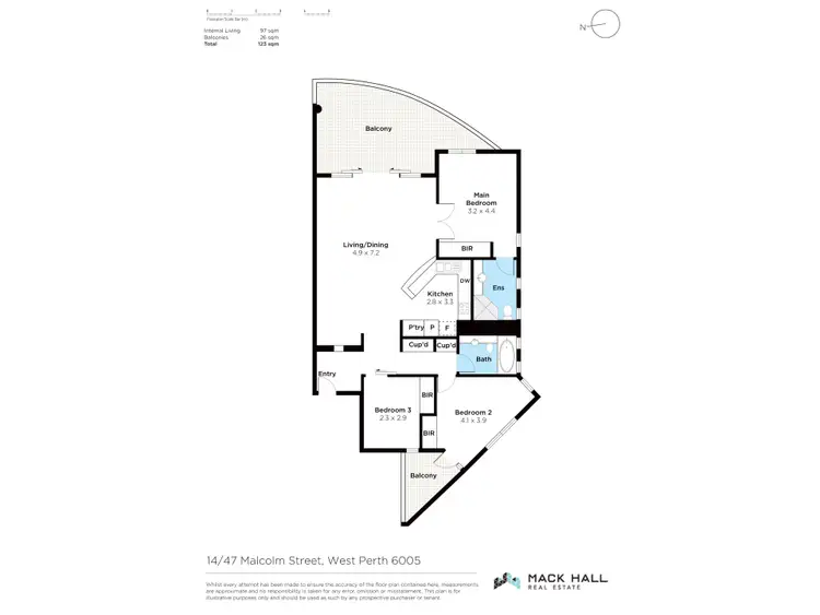 Floorplan of Homely apartment listing, 14/47 Malcolm Street, West Perth WA 6005