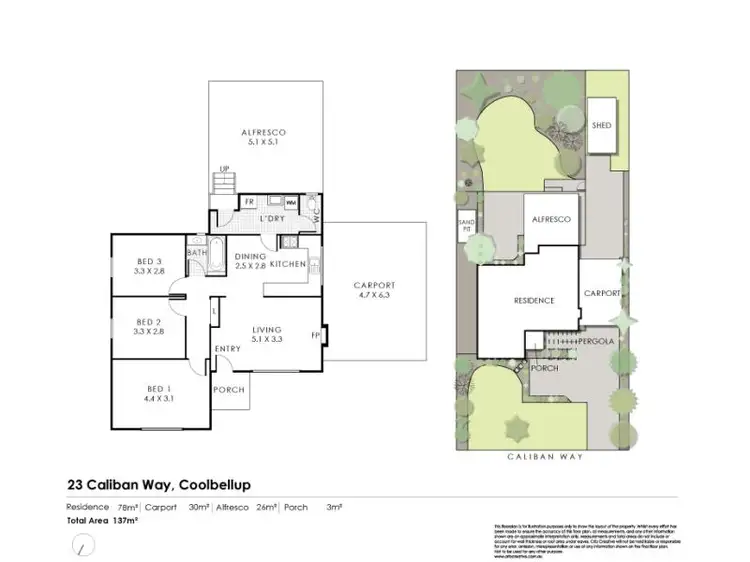 Floorplan of Homely house listing, 23 Caliban Way, Coolbellup WA 6163