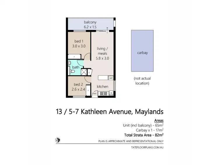Floorplan of Homely unit listing, 13/7 Kathleen Avenue, Maylands WA 6051