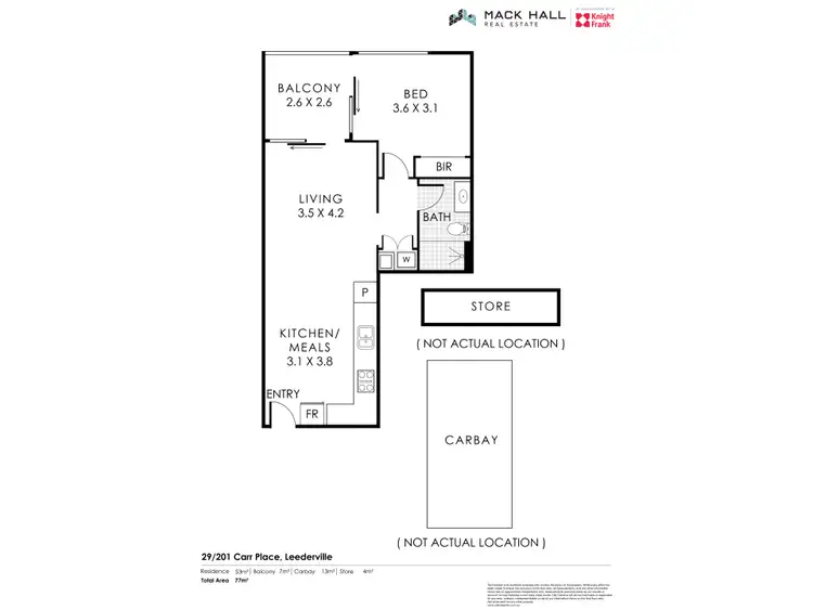 Floorplan of Homely apartment listing, 29/201 Carr Place, Leederville WA 6007