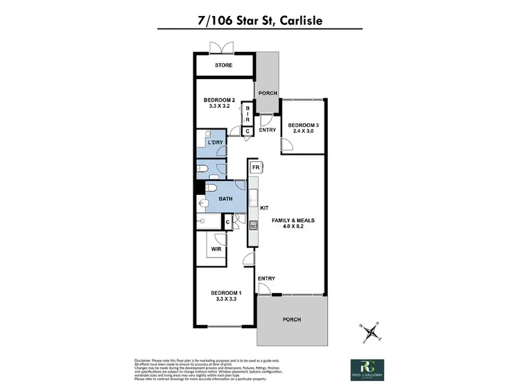 Floorplan of Homely unit listing, 7/106 Star Street, Carlisle WA 6101