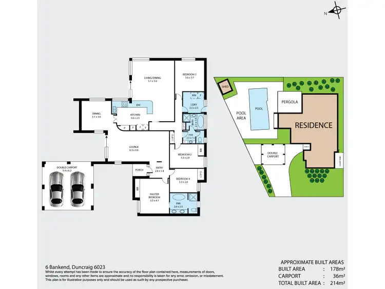 Floorplan of Homely house listing, 6 Bankend, Duncraig WA 6023