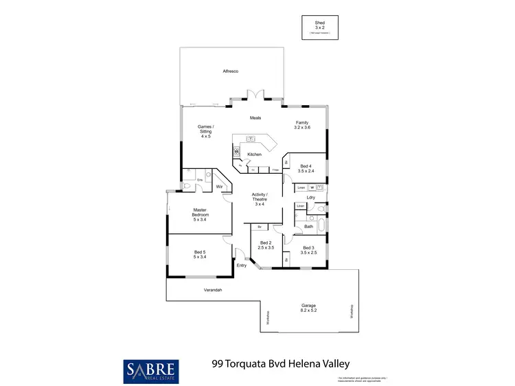 Floorplan of Homely house listing, 99 Torquata Blvd, Helena Valley WA 6056