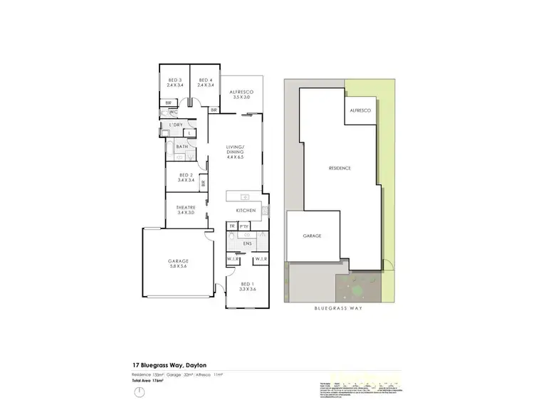 Floorplan of Homely house listing, 17 Bluegrass Way, Dayton WA 6055