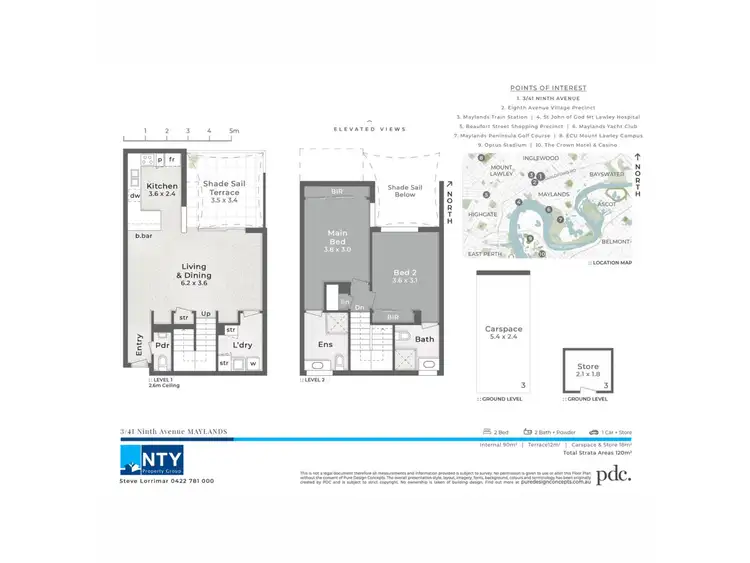 Floorplan of Homely townhouse listing, 3/41 Ninth Avenue, Maylands WA 6051