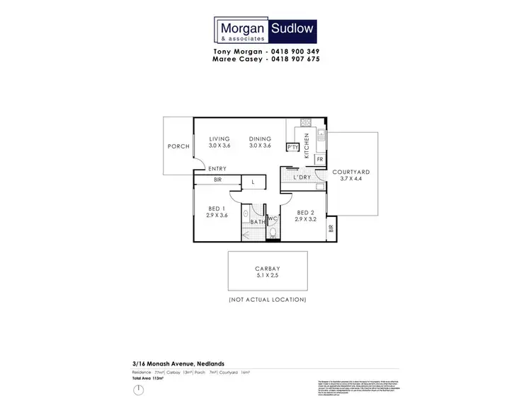 Floorplan of Homely apartment listing, 3/16 Monash Avenue, Nedlands WA 6009
