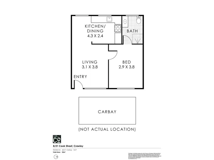 Floorplan of Homely apartment listing, 8/21 Cook Street, Crawley WA 6009