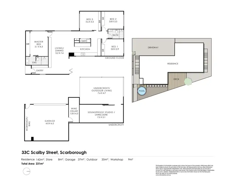 Floorplan of Homely house listing, 33C Scalby Street, Scarborough WA 6019