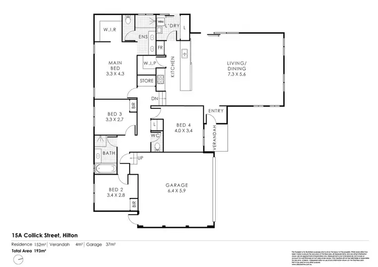 Floorplan of Homely house listing, 15A Collick Street, Hilton WA 6163