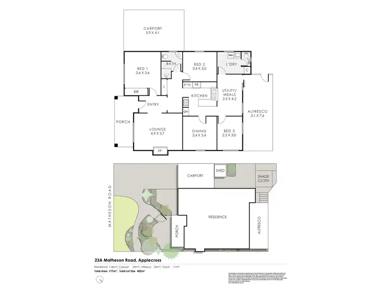 Floorplan of Homely house listing, 23A Matheson Road, Applecross WA 6153