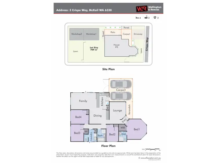 Floorplan of Homely house listing, 3 Crispe Way, Mckail WA 6330