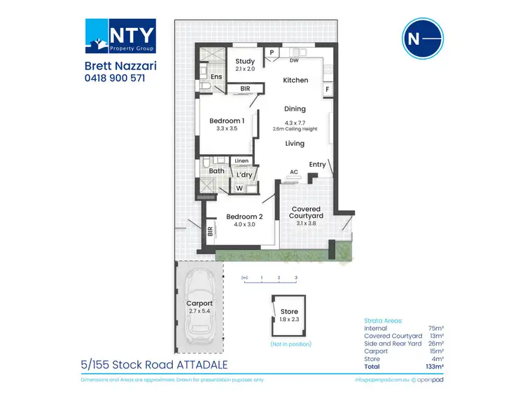 Floorplan of Homely apartment listing, 5/155 Stock Road, Attadale WA 6156