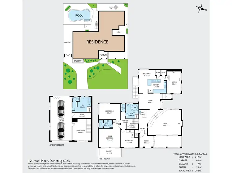 Floorplan of Homely house listing, 12 Jessel Place, Duncraig WA 6023