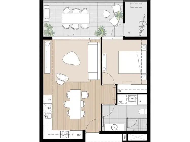 Floorplan of Homely apartment listing, Lot 122, 1804/78 Stirling Street, Perth WA 6000