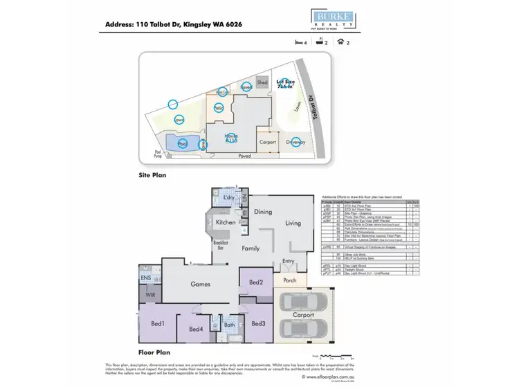 Floorplan of Homely house listing, 110 Talbot Drive, Kingsley WA 6026