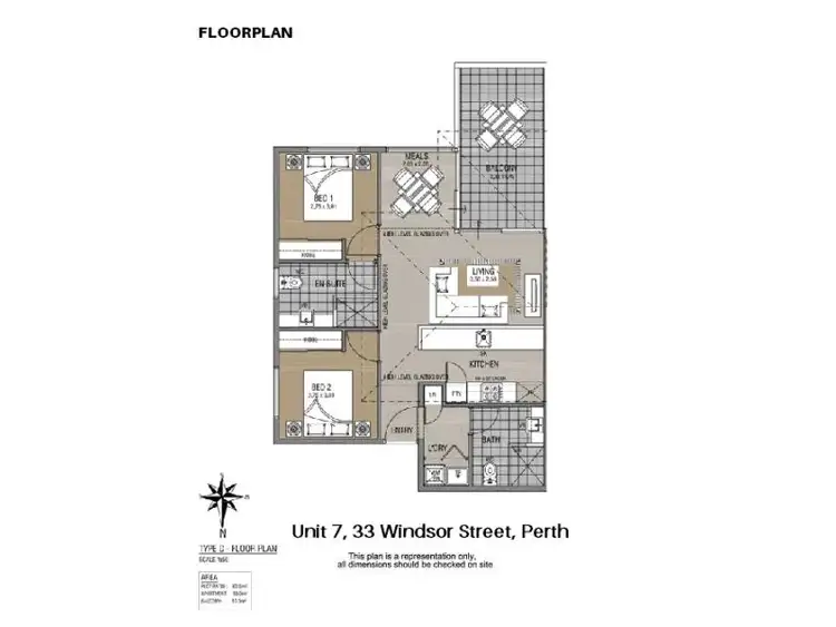 Floorplan of Homely apartment listing, 7/33 Windsor Street, Perth WA 6000