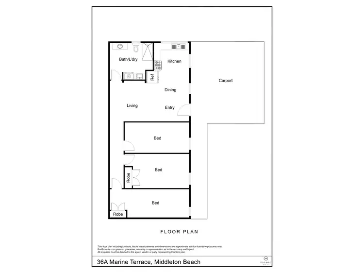 Floorplan of Homely house listing, 36A Marine Terrace, Middleton Beach WA 6330