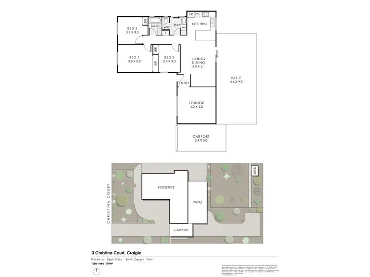 Floorplan of Homely house listing, 3 Christina Court, Craigie WA 6025