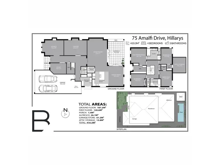 Floorplan of Homely house listing, 75 Amalfi Drive, Hillarys WA 6025