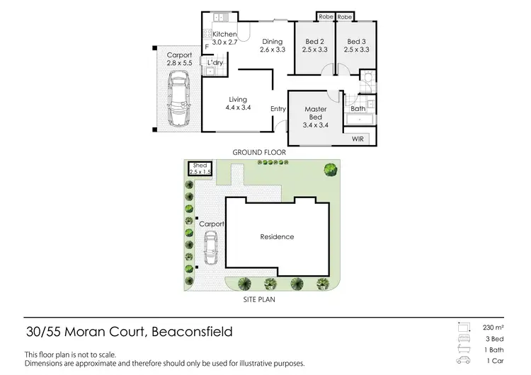 Floorplan of Homely villa listing, 30/55 Moran Court, Beaconsfield WA 6162