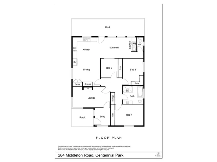 Floorplan of Homely house listing, 284 Middleton Road, Centennial Park WA 6330