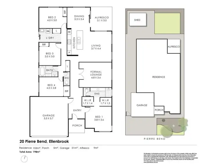 Floorplan of Homely house listing, 20 Pierre Bend, Ellenbrook WA 6069