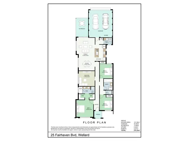Floorplan of Homely house listing, 25 Fairhaven Boulevard, Wellard WA 6170