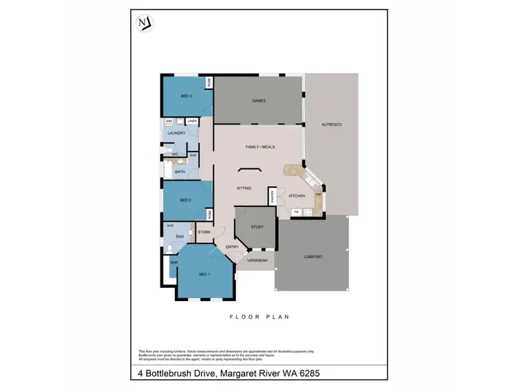 Floorplan of Homely house listing, 4 Bottlebrush Drive, Margaret River WA 6285