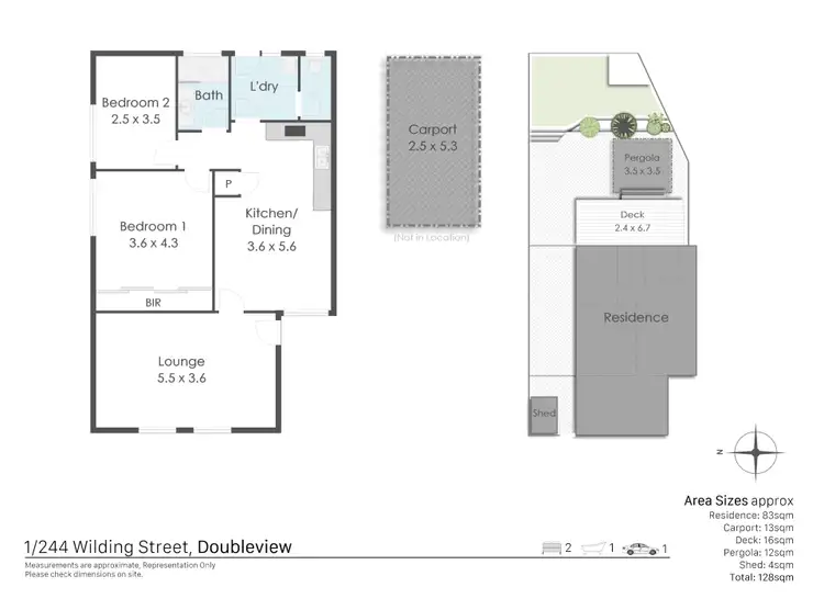 Floorplan of Homely unit listing, 1/244 Wilding Street, Doubleview WA 6018