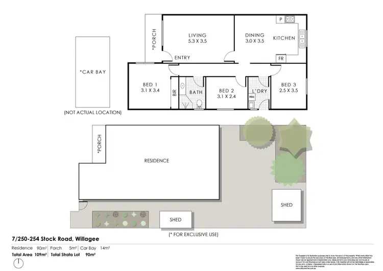 Floorplan of Homely unit listing, Unit 7/250-254 Stock Road, Willagee WA 6156