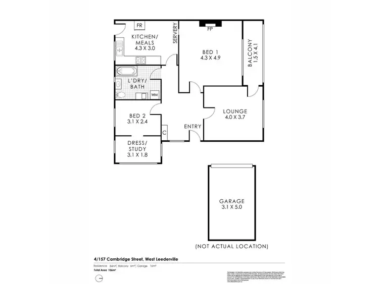 Floorplan of Homely unit listing, 4/157 Cambridge Street, West Leederville WA 6007