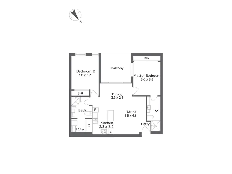 Floorplan of Homely apartment listing, 105/403 Newcastle Street, Northbridge WA 6003