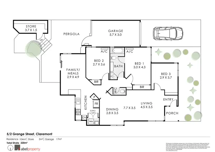 Floorplan of Homely villa listing, 5/2 Grange Street, Claremont WA 6010