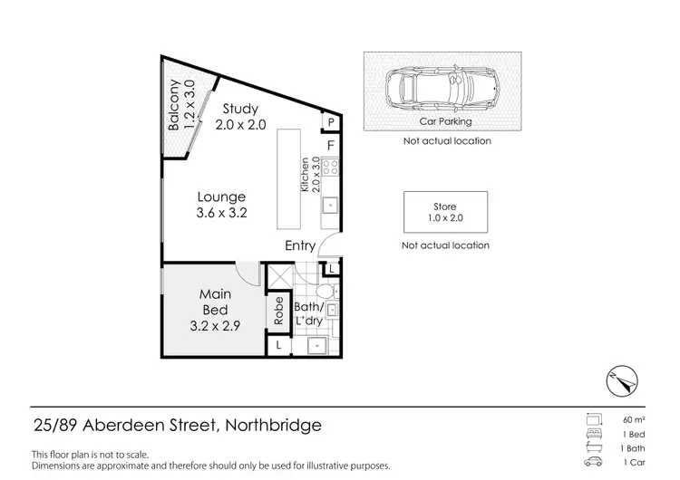 Floorplan of Homely apartment listing, 25/89 Aberdeen Street, Northbridge WA 6003