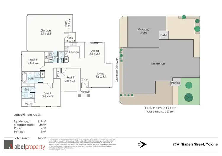 Floorplan of Homely villa listing, 99A Flinders Street, Yokine WA 6060