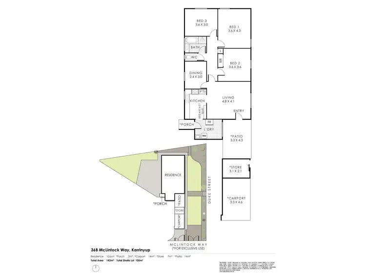 Floorplan of Homely semi-detached listing, 36B Mclintock Way, Karrinyup WA 6018