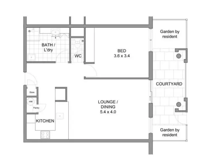 Floorplan of Homely retirement listing, 58/37 Britannia Road, Leederville WA 6007