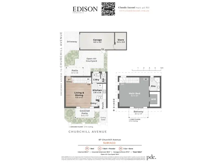 Floorplan of Homely townhouse listing, 87 Churchill Avenue, Subiaco WA 6008