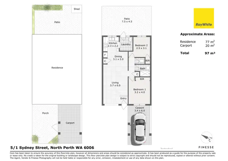 Floorplan of Homely villa listing, 5/1 Sydney Street, North Perth WA 6006