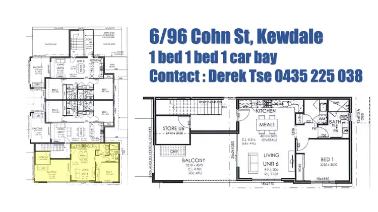 Floorplan of Homely apartment listing, 6/96 Cohn Street, Kewdale WA 6105