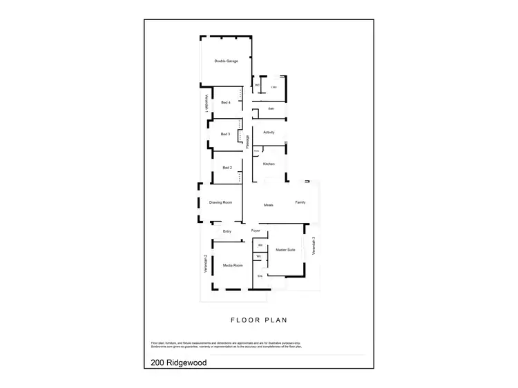 Floorplan of Homely house listing, 200 Ridgewood  Loop, Bullsbrook WA 6084