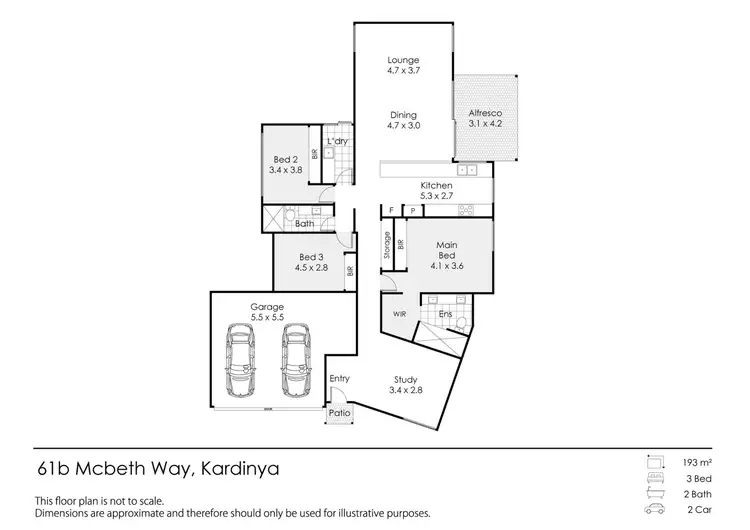 Floorplan of Homely house listing, 61B McBeth Way, Kardinya WA 6163