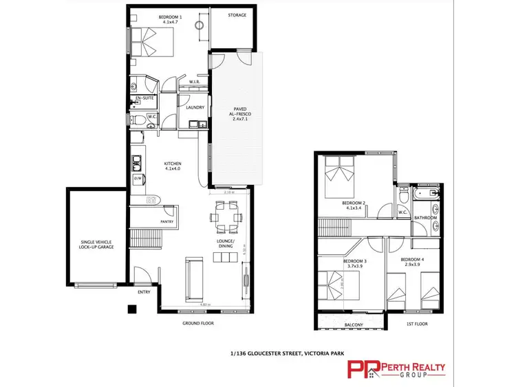 Floorplan of Homely house listing, 1/136 Gloucester Street, Victoria Park WA 6100
