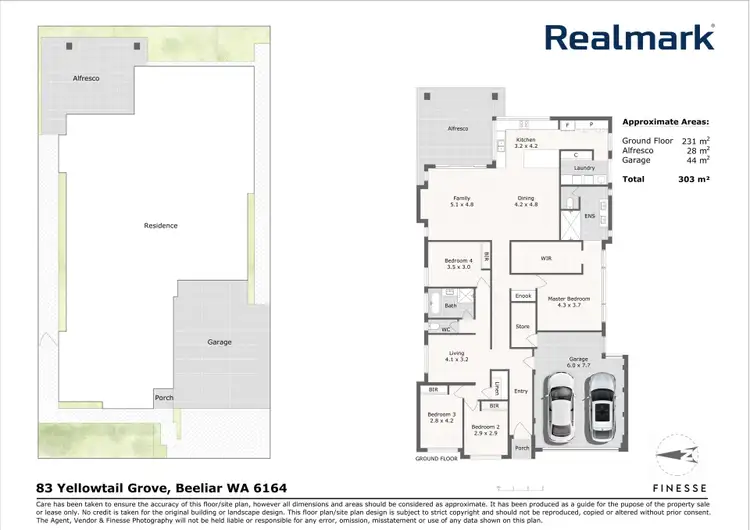 Floorplan of Homely house listing, 83 Yellowtail Grove, Beeliar WA 6164