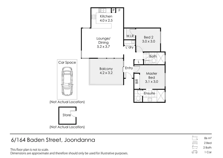 Floorplan of Homely unit listing, 6/164 Baden Street, Joondanna WA 6060