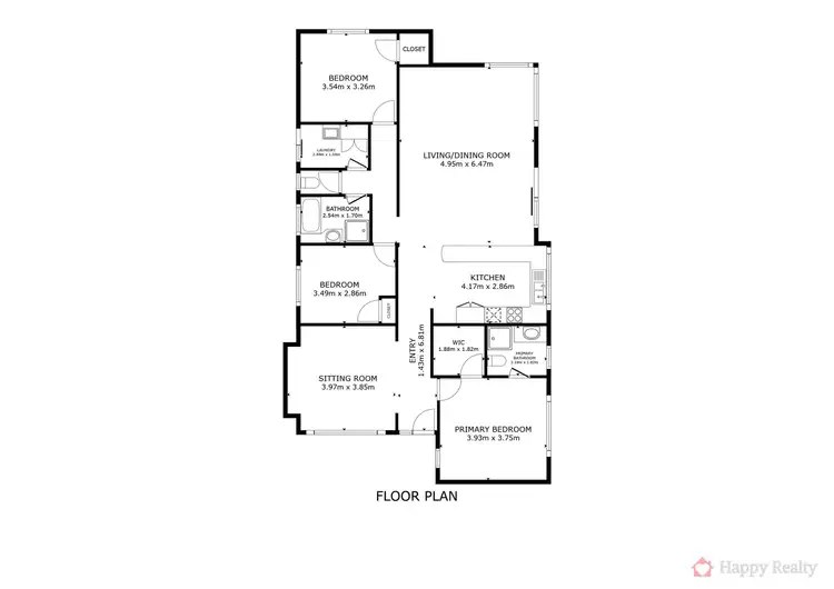 Floorplan of Homely house listing, 3/2 Planetree Pass, Canning Vale WA 6155